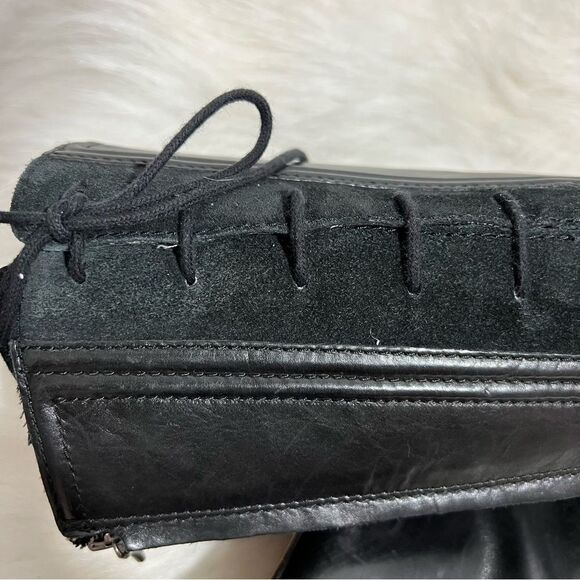 Max Studio Black Lace Up Boots - Picture 10 of 16